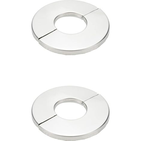 Filiyano-Bride de séparation murale, cuvettes rondes en acier inoxydable pour tuyau de 27 mm, lot de 2 (1/5)