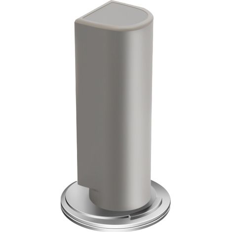 Magnetischer Türstopper, verstellbarer, geräuschloser Standtürstopper mit Sockel, austrittsicher, geeignet für Türrahmen ab 16 mm Breite – grau