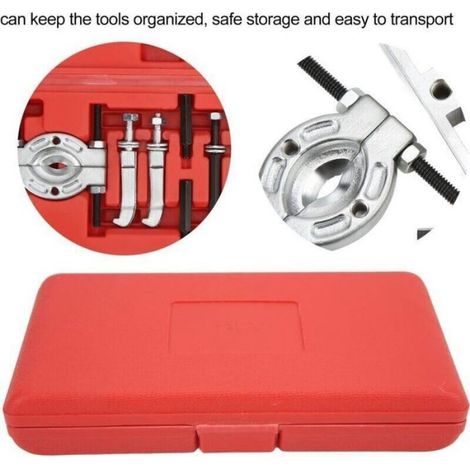 Kit Extracteur Roulement - Acier Robuste - Pour Roulements Jusqu'à 58 mm - Compatible Véhicules et Vélos - 9 Pièces (1/5)