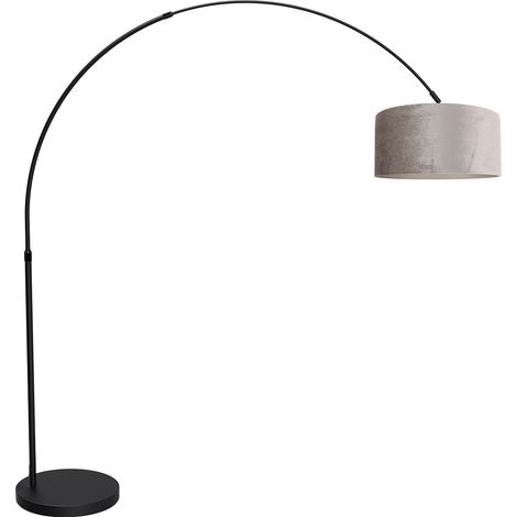Mexlite - lámpara de pie - Flair - negro - metal textil - lámpara