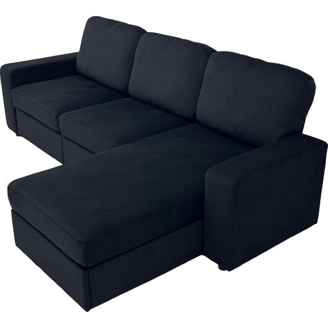 ["• Canapé d’angle moderne avec rangement, ensemble salon grand format équipé d’une ottomane, longueur totale 245,5 cm", (1/5)
