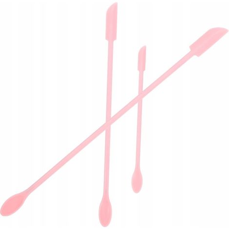 3-teiliger, doppelseitiger Kuchen- und Butterspatel aus rosa Silikon