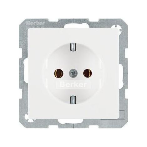 Berker SCHUKO-Steckdose polarweiss samt 47436089 (1/5)