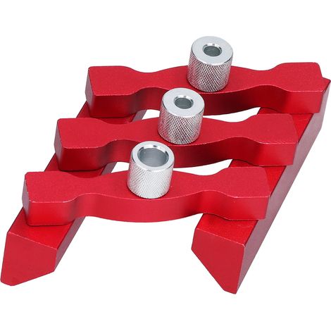 Jauge de perçage 11 pièces - Gabarit pour chevilles, guide de perçage et pointeau pour assemblage bois