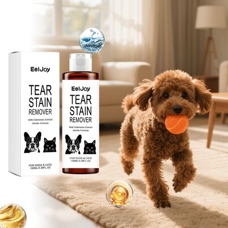 Solution nettoyante pour les yeux des animaux, formule douce pour nettoyer les sécrétions et les résidus oculaires des chats et des chiens, pratique et confortable – 100 ml (1/5)