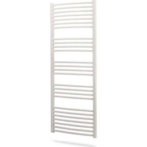 Sèche serviettes eau chaude BANGA cintré 921W Blanc - FINIMETAL BCN3260C (1/2)