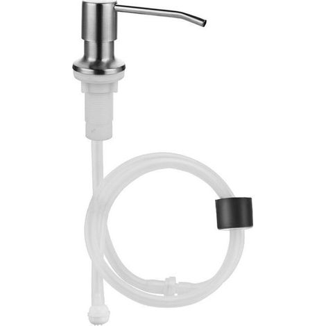 [NUNCA USADO] Dispensador de jabón con pulsador, dispensador de jabón integrado para fregadero de cocina, con cable alargador de 1 metro. (1/4)