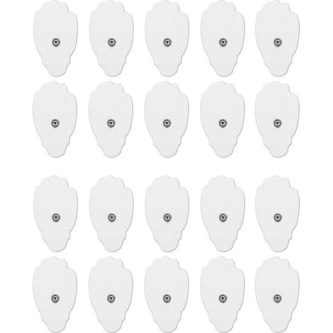 20 Elektrodenpads für Geräte – Ersatzpads kompatibel mit 3,5-mm-Schnappverbindern – Größe 7,5 × 3,5 cm – Ideal für verschiedene Körperbereiche (1/5)