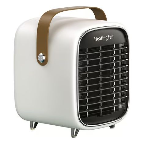 Radiateur soufflant électrique en céramique au design rétro blanc (1/5)