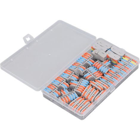 Lot de 30 connecteurs de dérivation de fils à levier, 5 types différents, pour câbles de 28 à 12 AWG. (1/5)