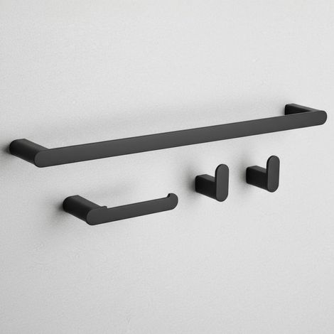 BATHROOM HOOK SET REA MATI BLACK 4 PIECES (1/5)