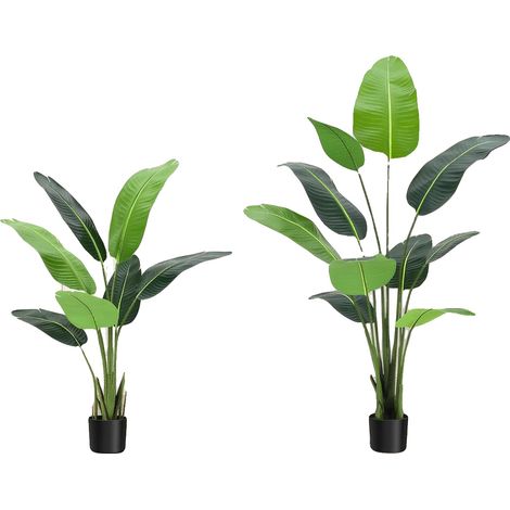 Plante d'oiseau de paradis artificielle, décor faux, entretien facile, vert-a, 120cm (1/2)