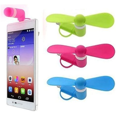 1 Mini-Ventilator, Lightning- und USB-C-Anschlüsse, abnehmbare Flügel, TPE-Material, für iPhone, iPad und Android (1/5)