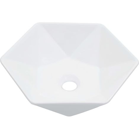 Waschbecken 41x36,5x12 cm Keramik Weiß