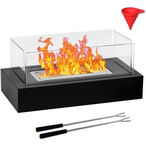 Cheminée de table au bioéthanol, cheminée de table intérieure GuKKK, cheminée de table intérieure et extérieure, cheminée de table portable au bioéthanol, adaptée au balcon, terrasse, appartement, jar (1/5)