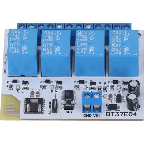 Module de commande de relais Bluetooth 4 canaux anti-interférences, panneau de commande à distance RF 2,4 GHz, 12 V CC (1/5)