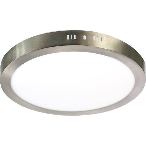 Jandei - Downlight led 24W 4200K redondo superficie plateado Plafon LED