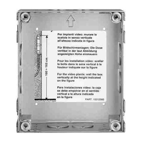 BTI350110 1-Modul SFERA Robur reißfeste Unterputzdose aus Stahl