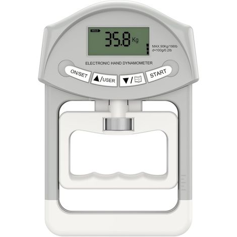 Dinamómetro electrónico portátil, capacidad de agarre de 90 kg / 200 lbs (1/5)