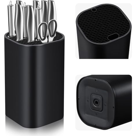 Porte-couteaux universel, doté de trous de drainage, conception détachable, convient à tous les couteaux de cuisine.