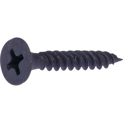 Vis plaque de plâtre - Fixpro - Tête trompette - PH - Acier phosphaté noir - 3,9 x 25 mm - Boîte de 500