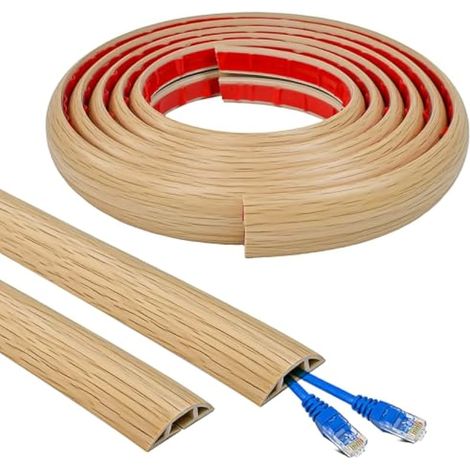 3 x 300 x 0.8 cm PVC Self Adhesive Floor Cable Cover for Outdoor Imitation Wood Electrical Cable Trays for Home Office Warehouse Garage (1/5)