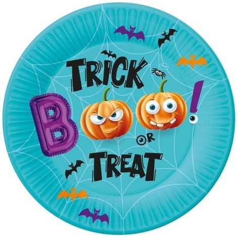 Assiettes en carton Boo Halloween, lot de 6, 18 cm (1/3)