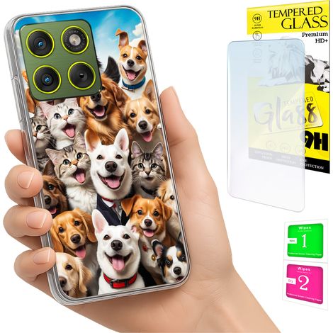 Funda para Motorola Edge 70 con foto y estampado de perros + cristal (1/5)