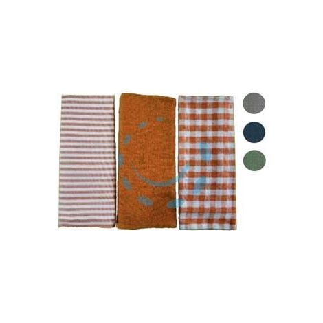CANOVACCIO PIATTI "MILADY" IN COTONE PZ 3 - cm.50x70 - colore beige
