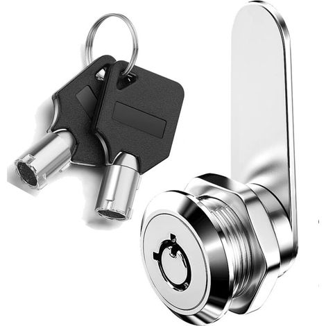 Mailbox lock with 2 keys, furniture lock, locker lock, lever lock for mailboxes, drawers, cabinets - 20mm