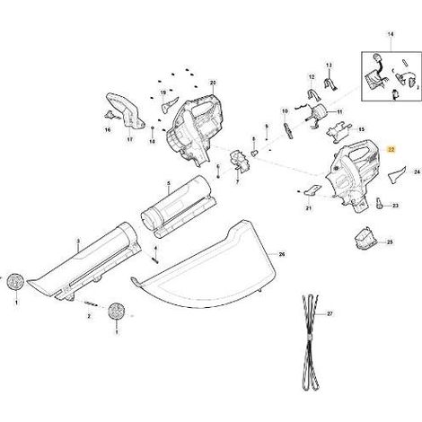 PLACCHETTA SINISTRA BLV 20 Li A ORIGINALE STIGA - 118805668/0