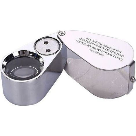 Loupe pliable en mtal 40x pour bijoux loupe professionnelle pour botanique et joaillerie (1/4)