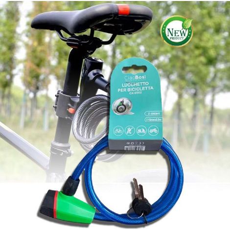 Linq - Catena Antifurto Lucchetto Per Bici Bicicletta Scooter Moto 80cm 2 Chiavi Cx-9562 - (1/3)