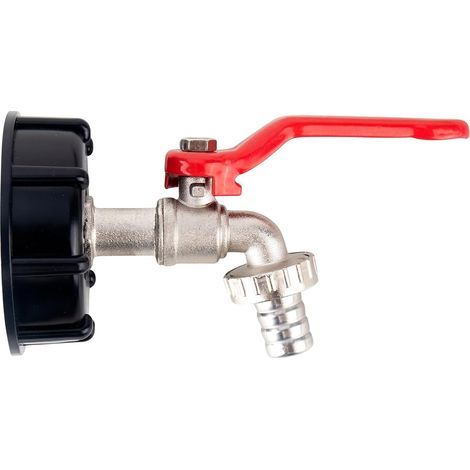 Raccord Cuve 1000L IBC 1/2 Robinet Cuve 1000 Litres Adaptateur de Réservoir de Vidange IBC S60X6 pour Robinet de Jardin Raccord Cu (1/5)