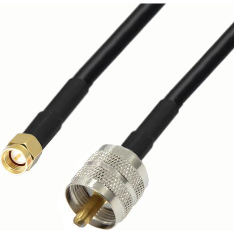 Antennenkabel SMA-Stecker / UHF-Stecker RG58 4 m