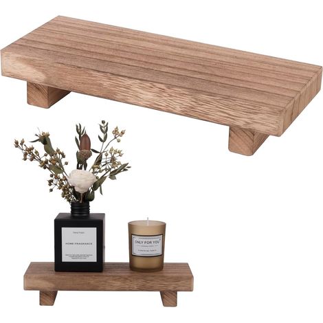 Élévateur en bois d'acacia pour évier de salle de bain, comptoir de cuisine, plateau décoratif, support sur pied pour éponge, porte-savon décoratif en bois pour évier de cuisine, plateau de savon (1/5)