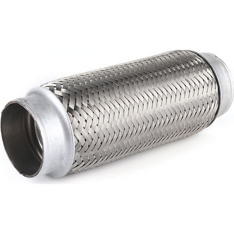 Jeffergarden Accessoires de voiture de Tube de réparation de Joint de Flexi de tuyau Flexible d'échappement d'acier inoxydable55x200mm (1/5)