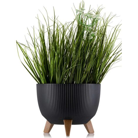 Maceta Rosa linea ECO negra 29xh18 cm (1/5)