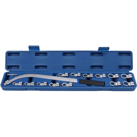 Jeffergarden Kit d'outils universels de démontage de poulie de tendeur de courroie auxiliaire, 15 pièces, extracteur de vis de boulon d'écrou de tendeur de distribution de moteur en acier