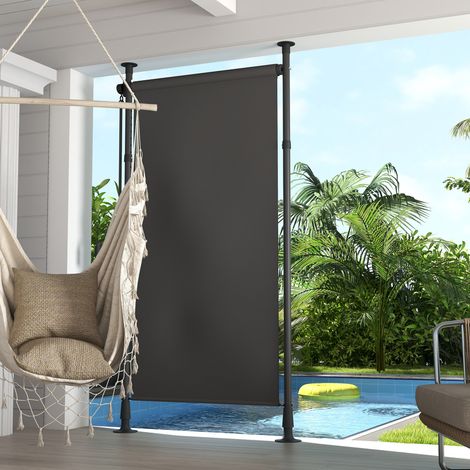 Toldo vertical ajustable sin taladro con manivela HAVRYA (1/4)