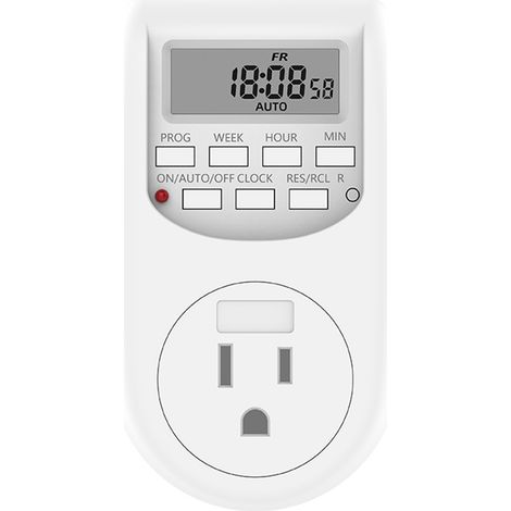 Minuterie de pompe AC 125 V, interrupteur mécanique, commande de compte à rebours, prise US (1/5)