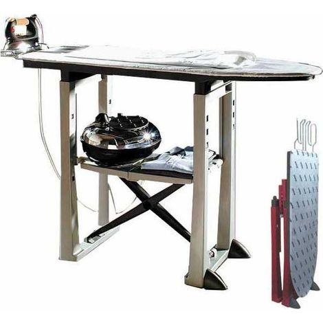 Table à repasser réglable 82-92 cm – Ultra-résistante en résine – Dimensions 40 x 31 x 113 cm – Couleur gris – Bama