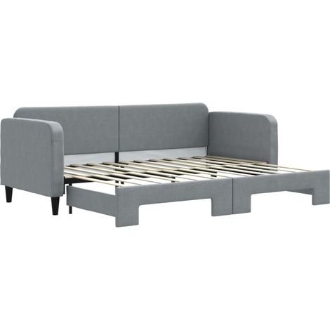 Maison Exclusive - Divano Letto con Letto Estraibile Grigio Chiaro 80x200 Tessuto