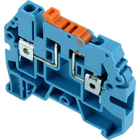 Borne de jonction sectionneur à couteau 4mm² - pas 6mm - bleue - IMO