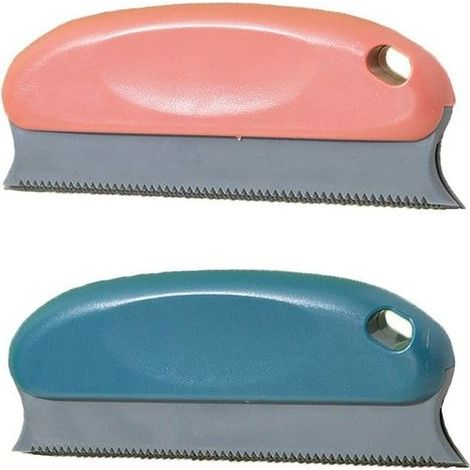 Brosse à peluches pour animaux - Lot de 2 brosses - Matériau ABS + TPR doux - Structure en zigzag (1/5)