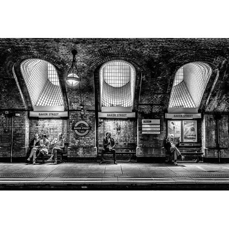 Tableau noir et blanc baker street Toile imprimée (1/5)