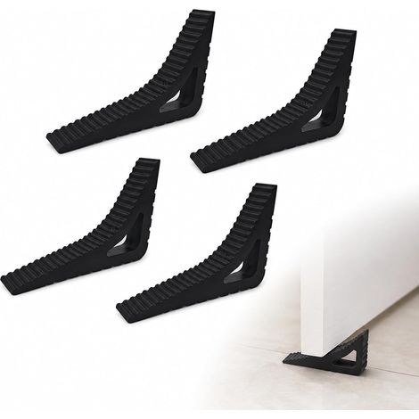 4 Pièces Cale Porte Sol Triangulaire, Bloque Porte Caoutchouc Antidérapant, Arrêt de Porte et Cale Fenêtre Ouverte pour Chambre Cuisine Balcon (1/5)