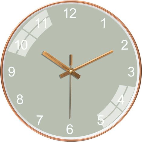 Runde, geräuschlose Wanduhr (30 cm Durchmesser) – Klares Zifferblatt mit arabischen Ziffern – Moderne Dekoration für Wohn- und Schlafzimmer