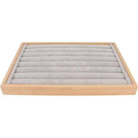 7-Row Ring Tray, Stackable, Scratch-Resistant, Drawer Liner, Earring Insert, Storage Display (GRAY) (1/5)