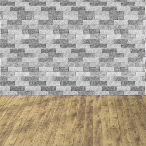 Autocollants pour escaliers, motif brique simulée, marches décoratives 3D, autocollants pour sols, autocollants muraux. (1/4)